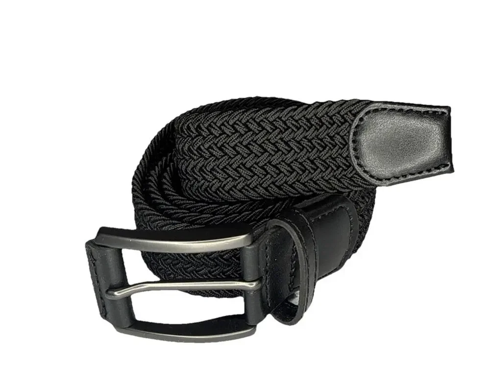 Men's Stretch Belt Braided Belt No Holes Adjustable
